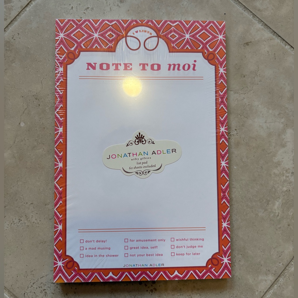 Jonathan Adler notepad